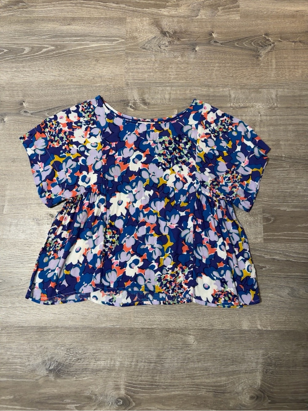 Maeve Floral Peplum Top with Multicolor